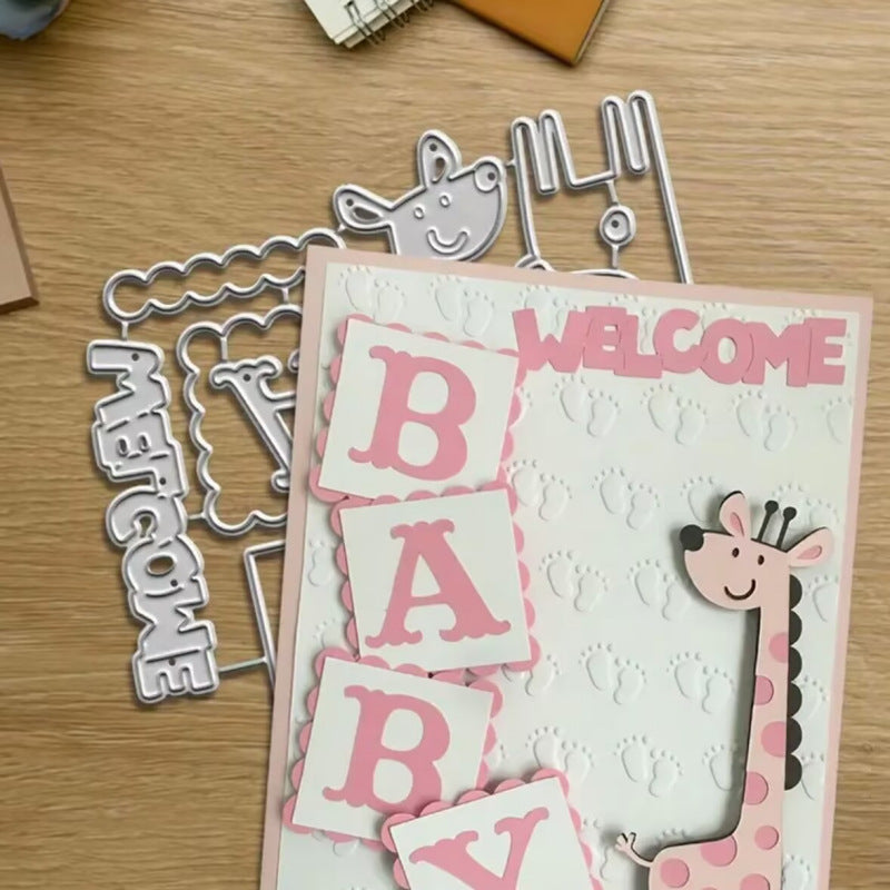 Alphabet "BABY"and Giraffe Metal Cutting Dies