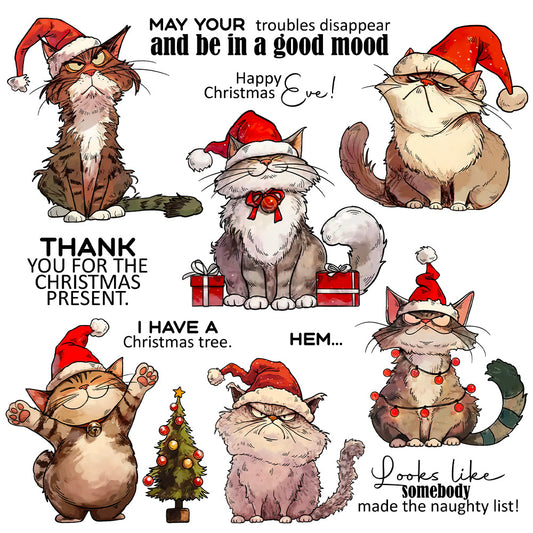 Christmas Cats Dies & Stamps Set