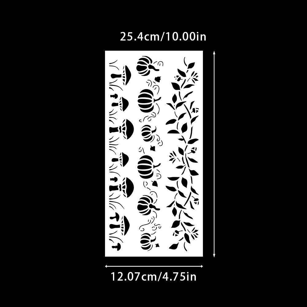 Pumpkin and Mushroom Pattern DIY Painting Hollow Stencil