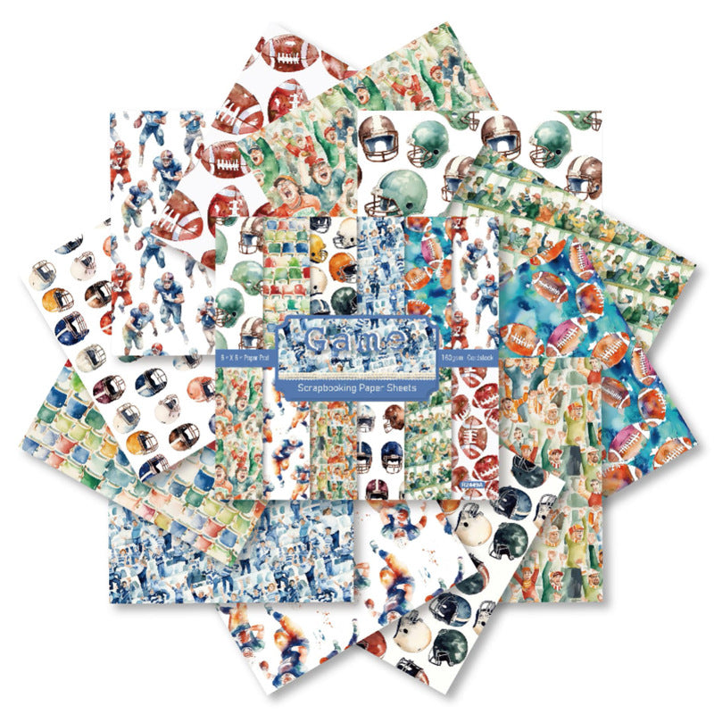 24PCS 6" Game Scrapbook Paper & Cardstock
