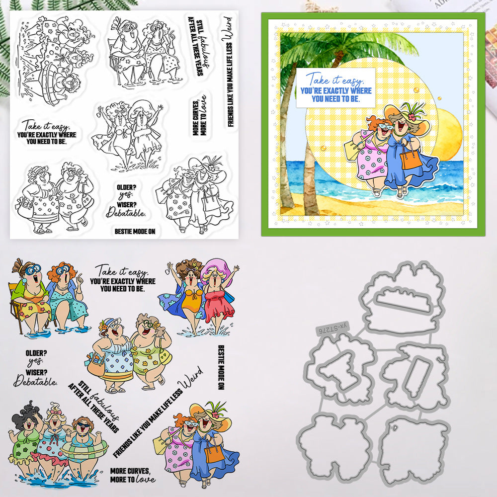 Women on Vacation Dies & Stamps Set