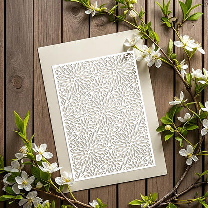 Snowflake Background Pattern DIY Painting Hollow Stencil