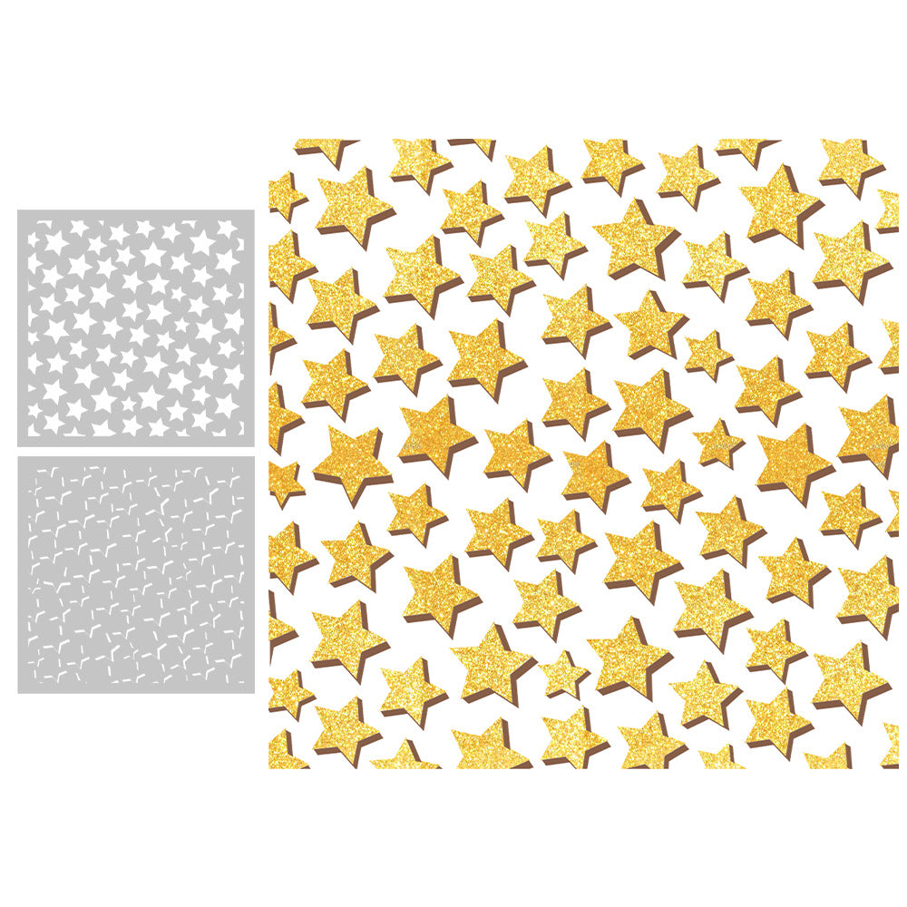2 PCS Star Pattern DIY Painting Hollow Stencil