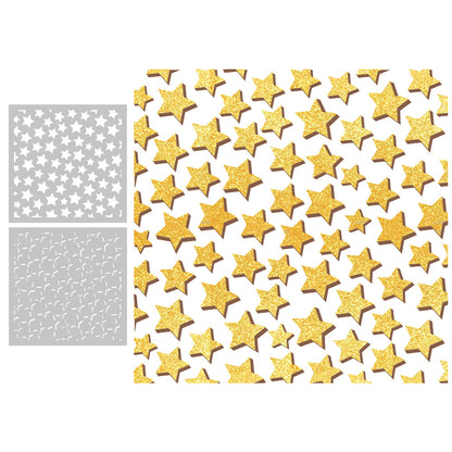 2 PCS Star Pattern DIY Painting Hollow Stencil