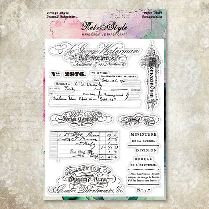 Retro Background DIY Scrapbook Clear Stamps