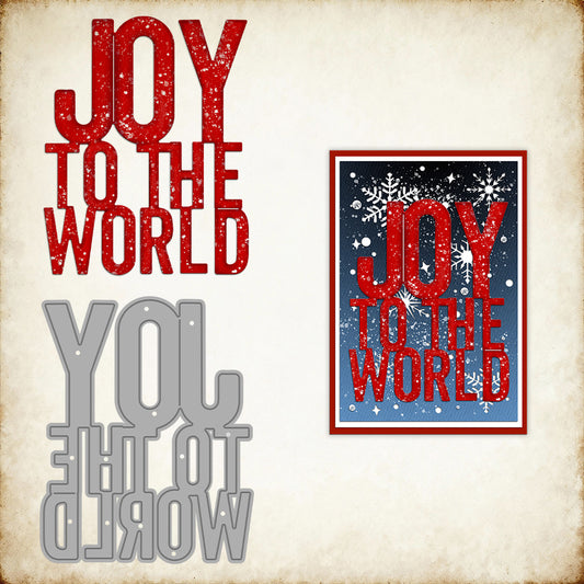 "JOY TO THE WORLD" Phrase Metal Cutting Dies