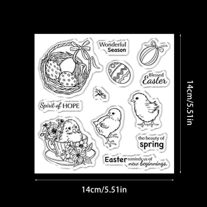 Easter Theme Dies & Stamps Set