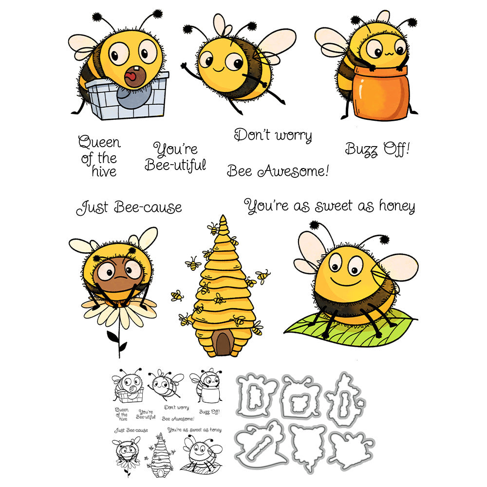 Happy Bees Dies & Stamps Set