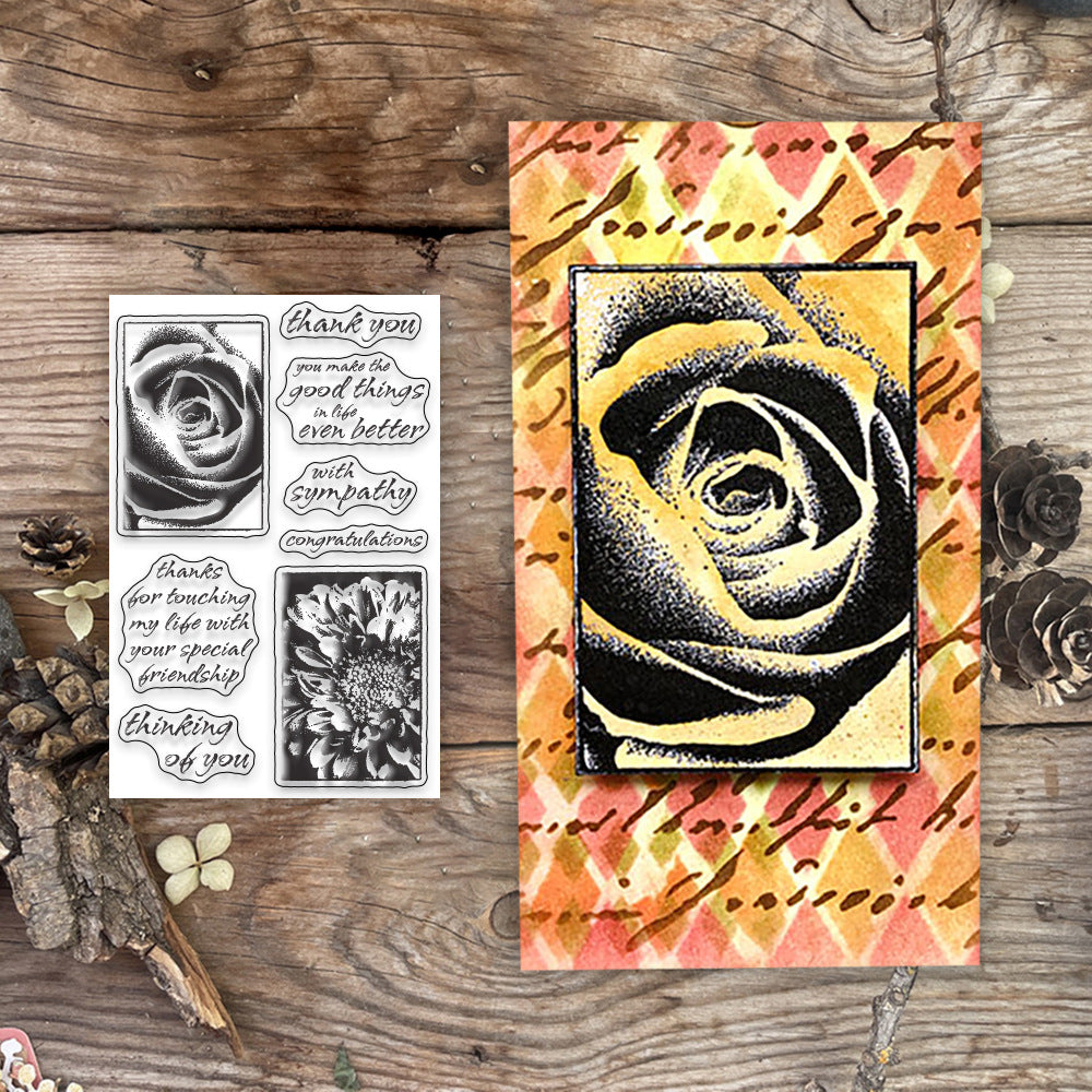 Rose Pattern Clear Stamps