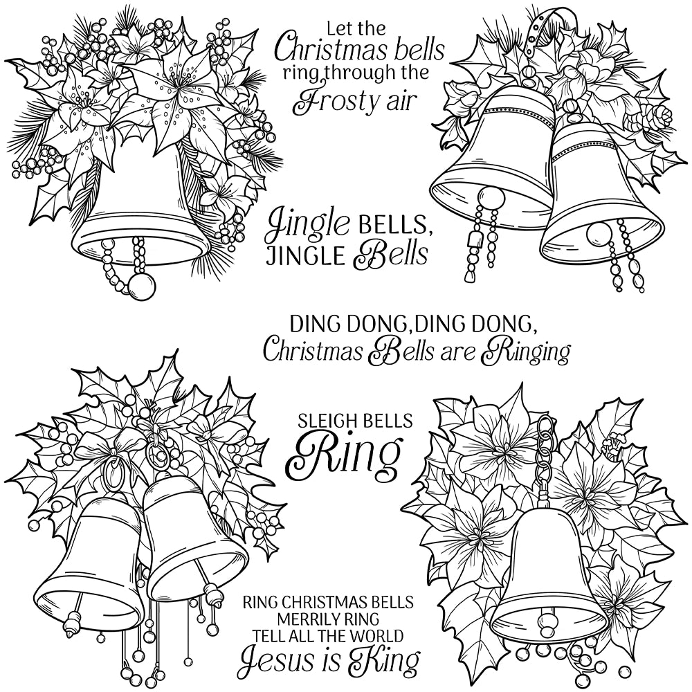 Merry Christmas Bells Clear Stamps