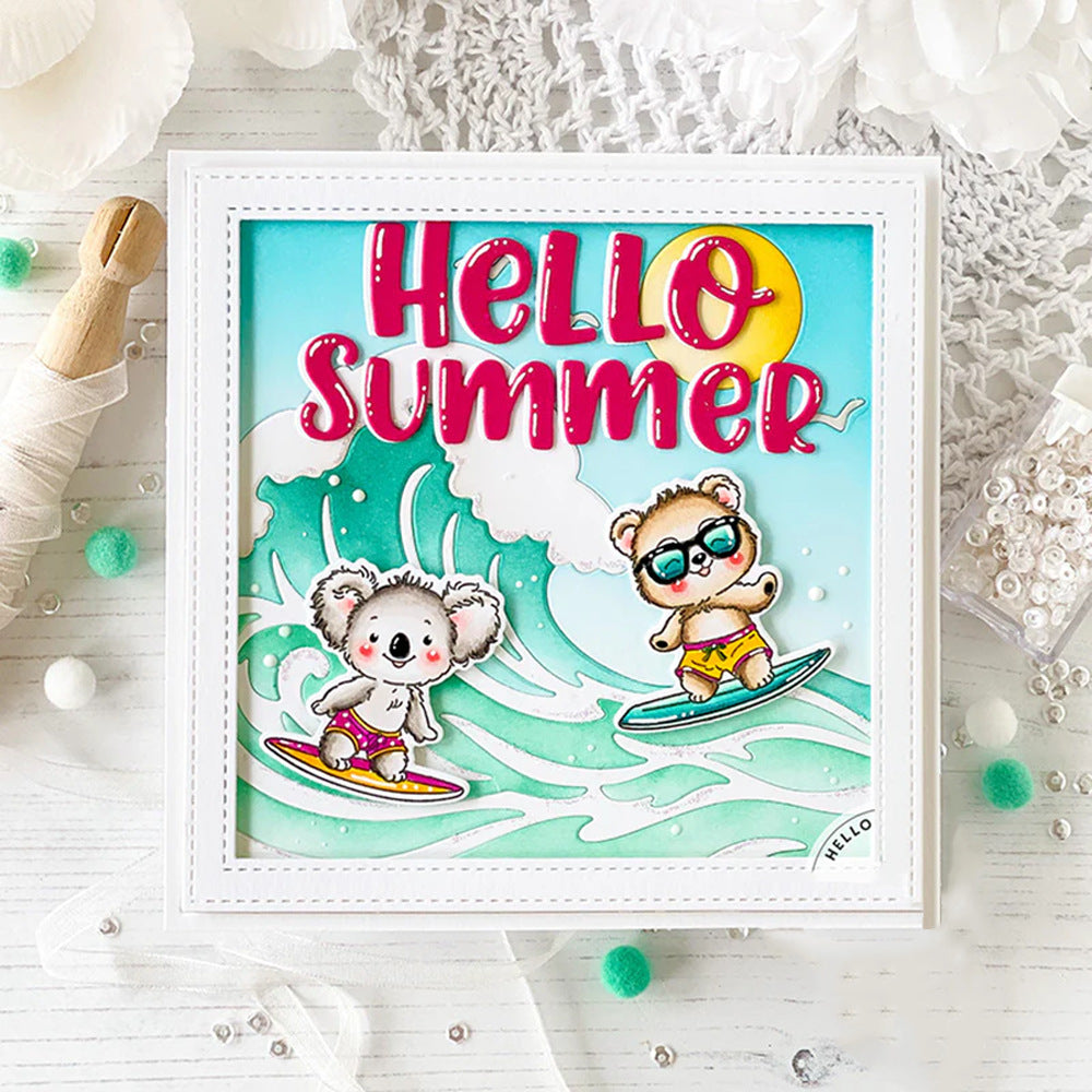 "Hello Summer" Words Metal Cutting Dies