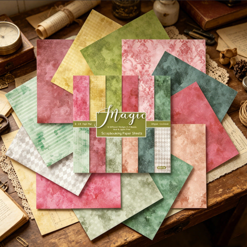 24PCS 6" Magic Scrapbook Paper & Cardstock