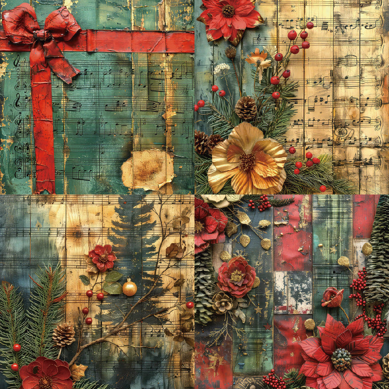 24PCS 6" Christmas Scrapbook Paper & Cardstock