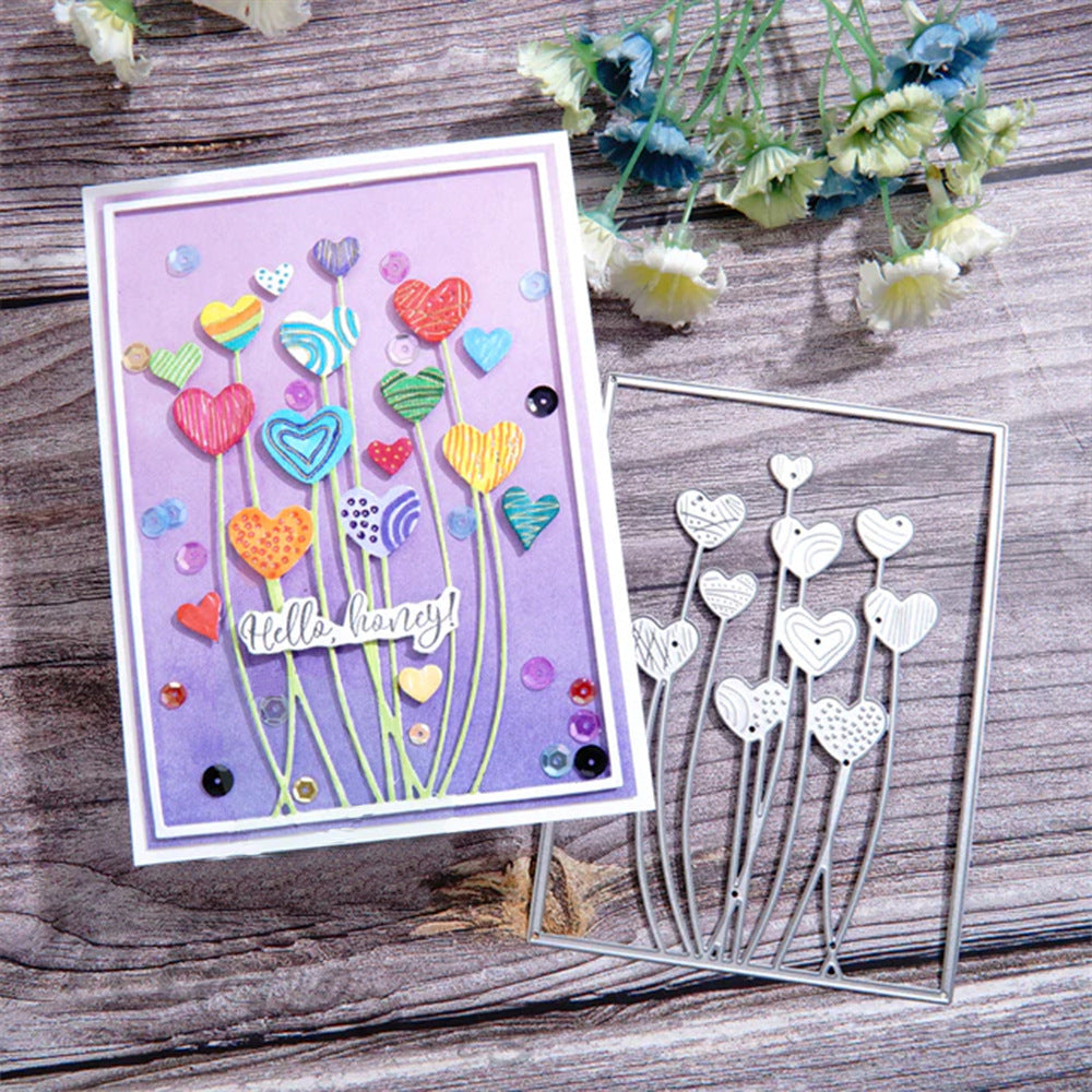 Love Balloon Background Board Cutting Dies