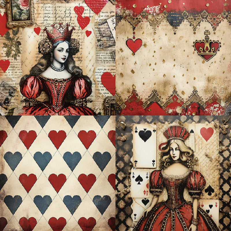24PCS 6" Queen Scrapbook Paper & Cardstock