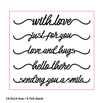 Personalized Letter Words Clear Stamps