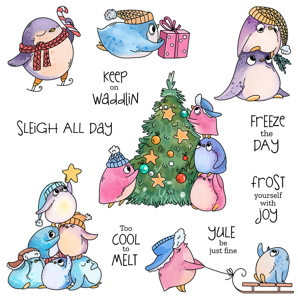 Christmas Penguins Dies & Stamps Set