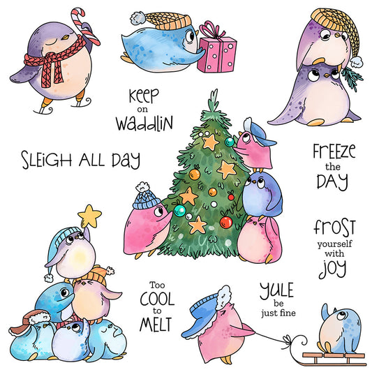 Christmas Penguins Dies & Stamps Set