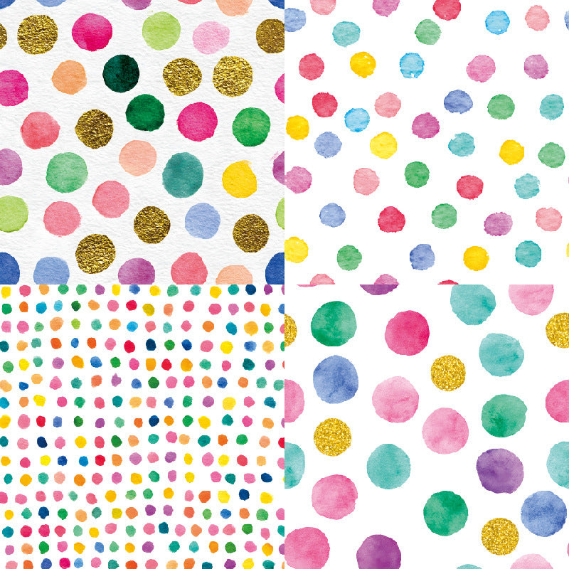 24PCS 6" Polka Dots Scrapbook Paper & Cardstock