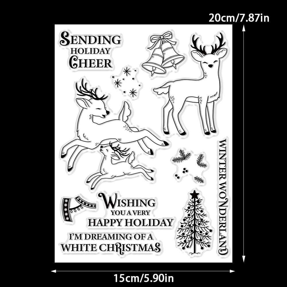 Christmas Deer Dies & Stamps Set