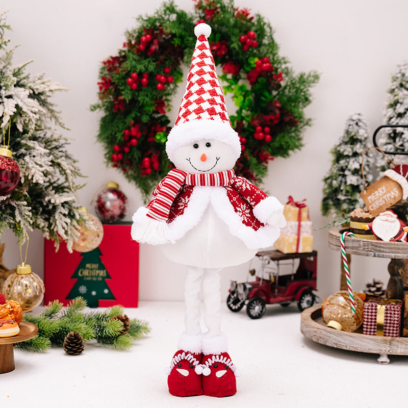 Christmas Retractable Long Legs Doll Ornaments