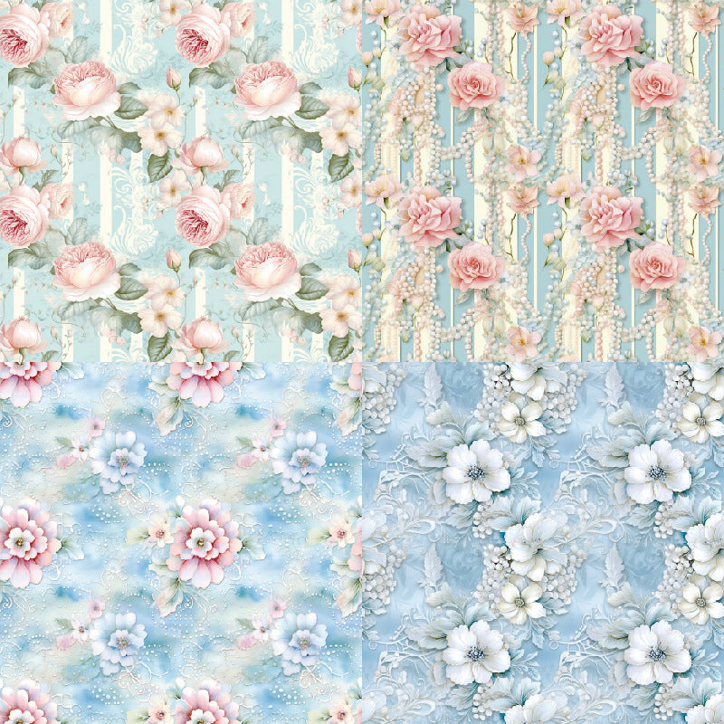 24PCS 6" Turquoise Blue Scrapbook Paper & Cardstock
