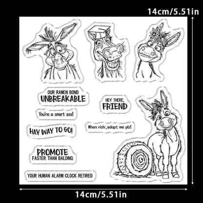 Graduation Donkey Clear Stamps