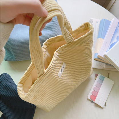 Simple Corduroy Tote Bag