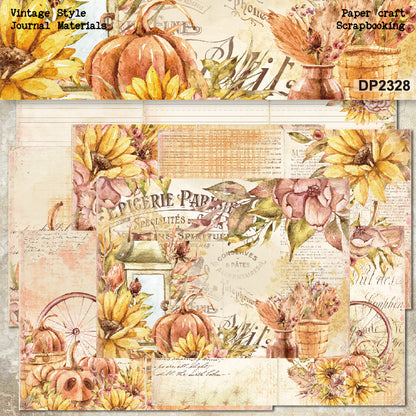 A5 Harvest Season Journal Scrapbook Paper