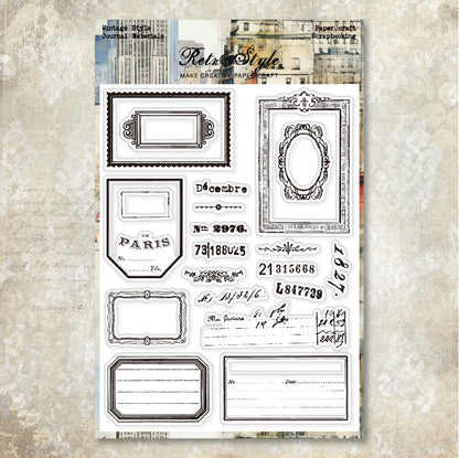 Vintage Background DIY Scrapbook Clear Stamps