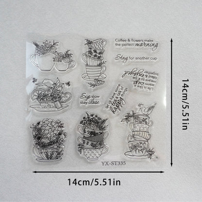 Tea Cup Coffee Cup Clear Stamps