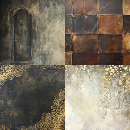 24PCS 6" Grunge Scrapbook Paper & Cardstock