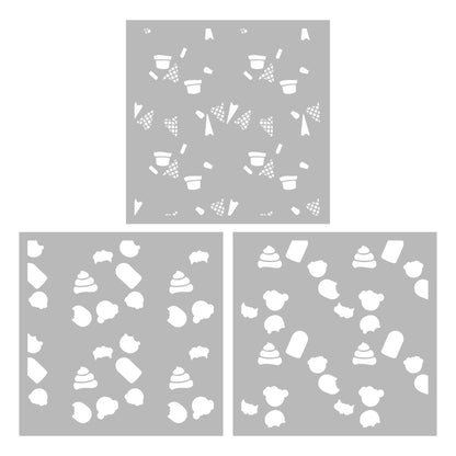 Summer Ice Cream DIY Painting Hollow Stencil