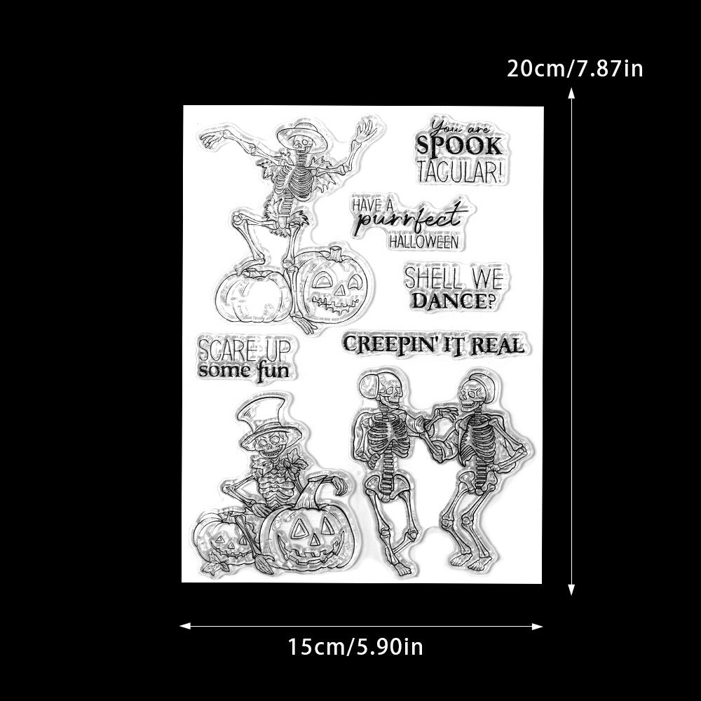 Halloween Dancing Skeleton Dies & Stamps Set
