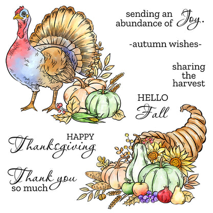 Pumpkin Turkey Clear Stamps