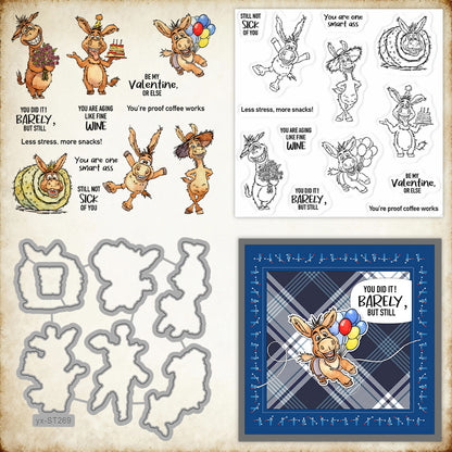 Cute Donkey Dies & Stamps Set