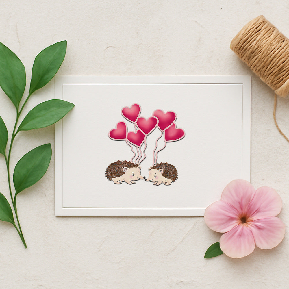 Valentine's Day Little Hedgehog Metal Cutting Dies