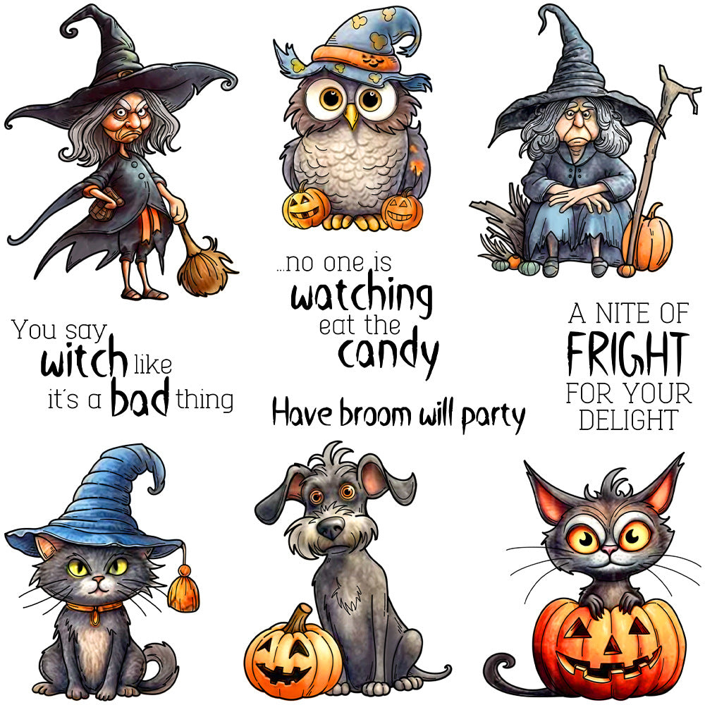 Halloween Elements Dies & Stamps Set