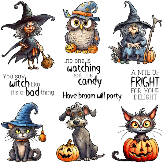 Halloween Elements Dies & Stamps Set