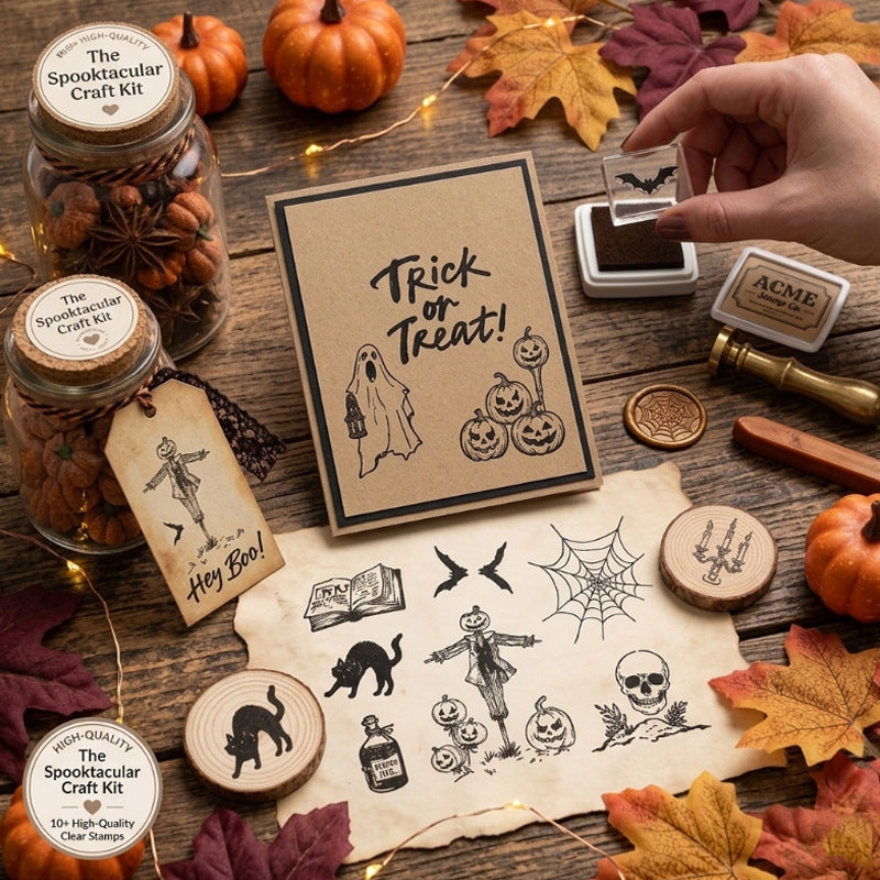 Halloween Theme DIY Decorative Journal Clear Stamps