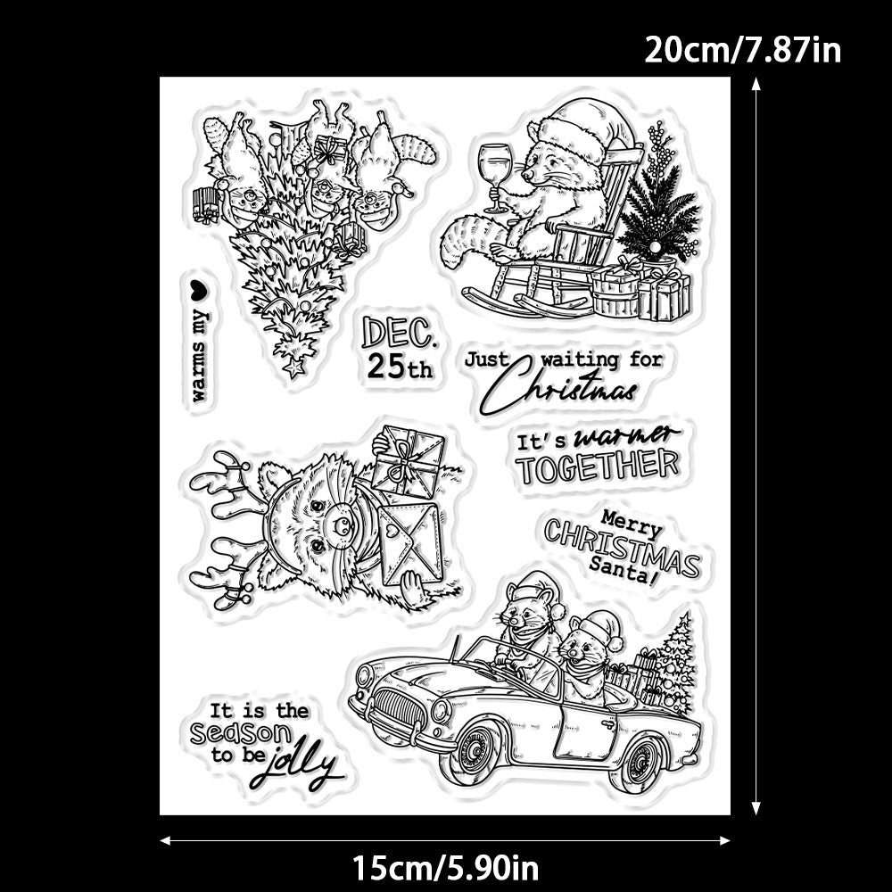 Christmas Raccoon Dies & Stamps Set