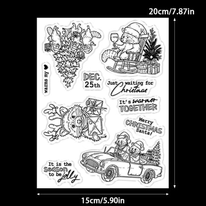 Christmas Raccoon Dies & Stamps Set