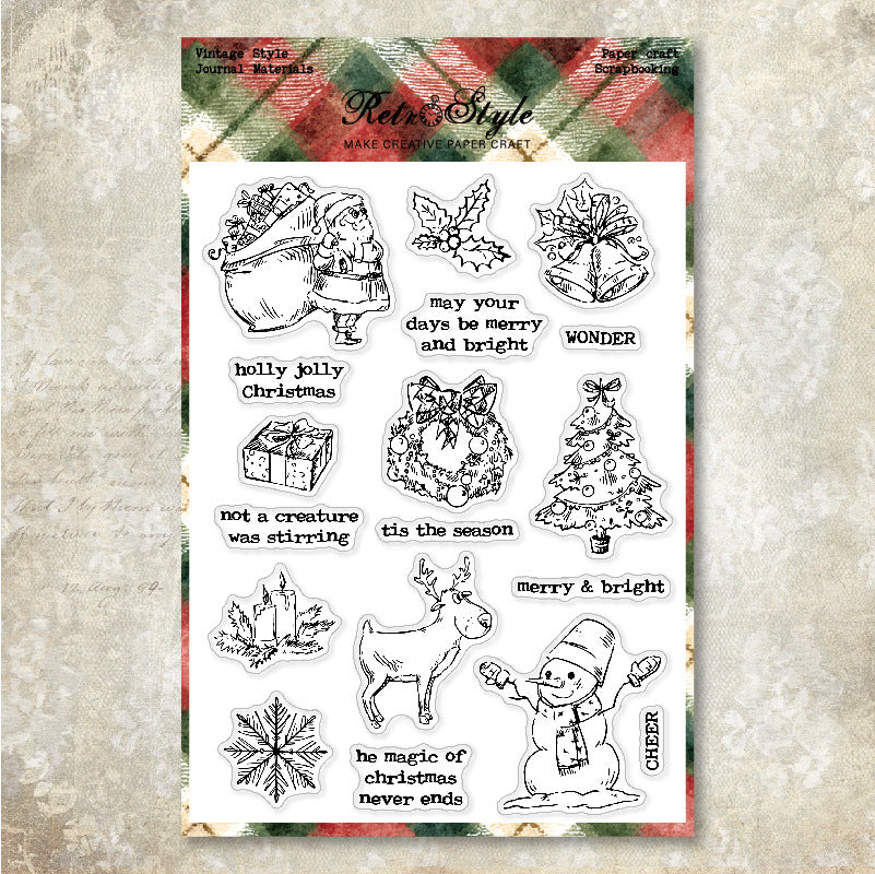 Christmas Series DIY Decorative Journal Clear Stamps