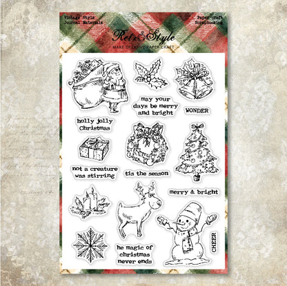 Christmas Series DIY Decorative Journal Clear Stamps