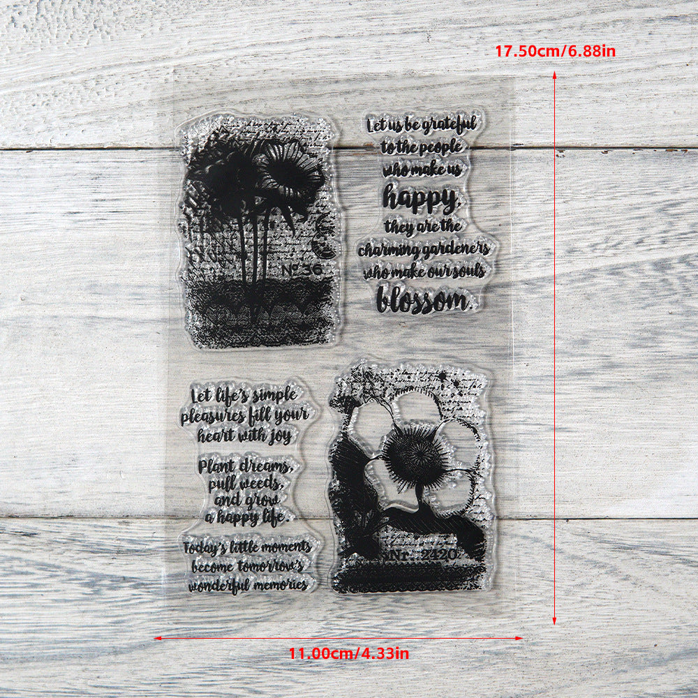 Decorative Flowers Clear Stamps