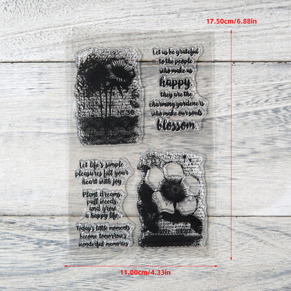 Decorative Flowers Clear Stamps