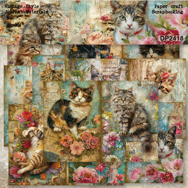 A5 Cute Cats DIY Scrapbook Paper