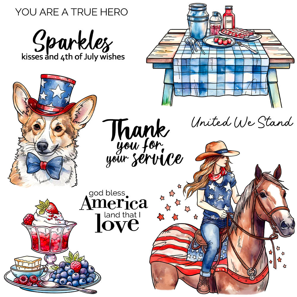 Independence Day Theme Clear Stamps