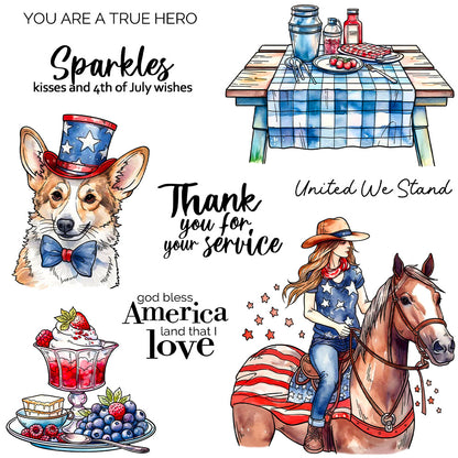Independence Day Theme Clear Stamps