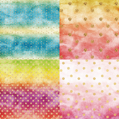 24PCS 6" Rainbow Gleam Scrapbook Paper & Cardstock